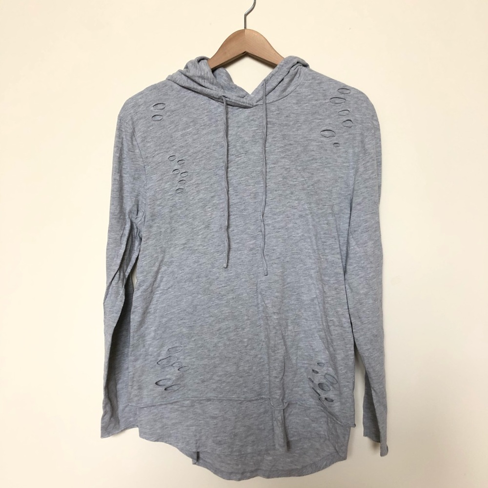 Men’s Small Distressed Oversized Hoodie Hypebeast